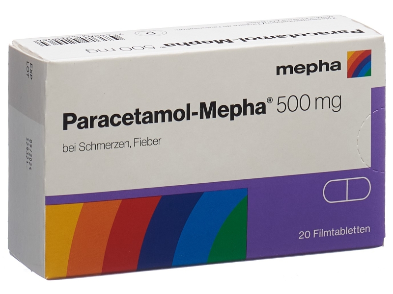 PARACETAMOL MEPHA lactab 500 mg 20 pièces